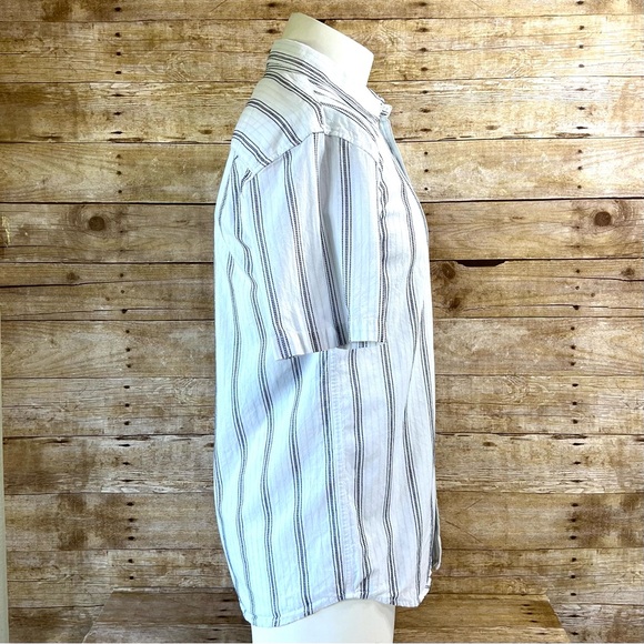 Natural Blue Large Mens Shirt Stiped by Visitor - Picture 5 of 7